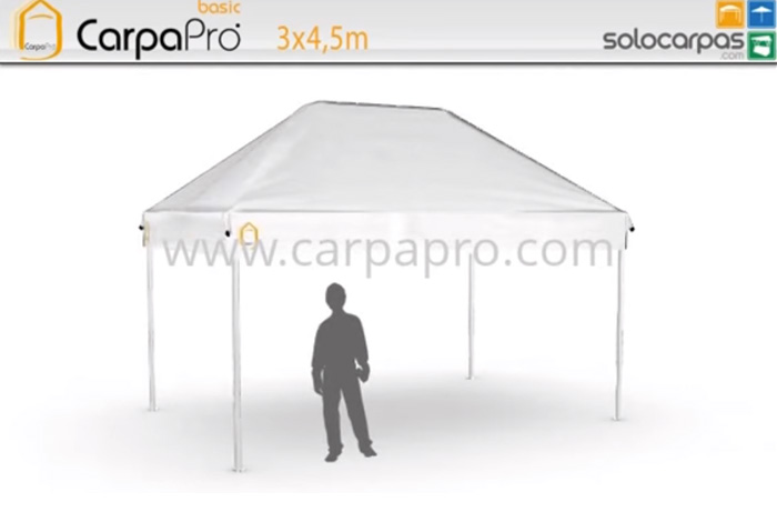 Carpas plegables CarpaPro® Basic HEX40 de 3x3 m